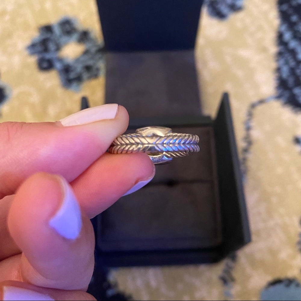 Petite Albion Ring with Citrine and Diamonds - Picture 7 of 9